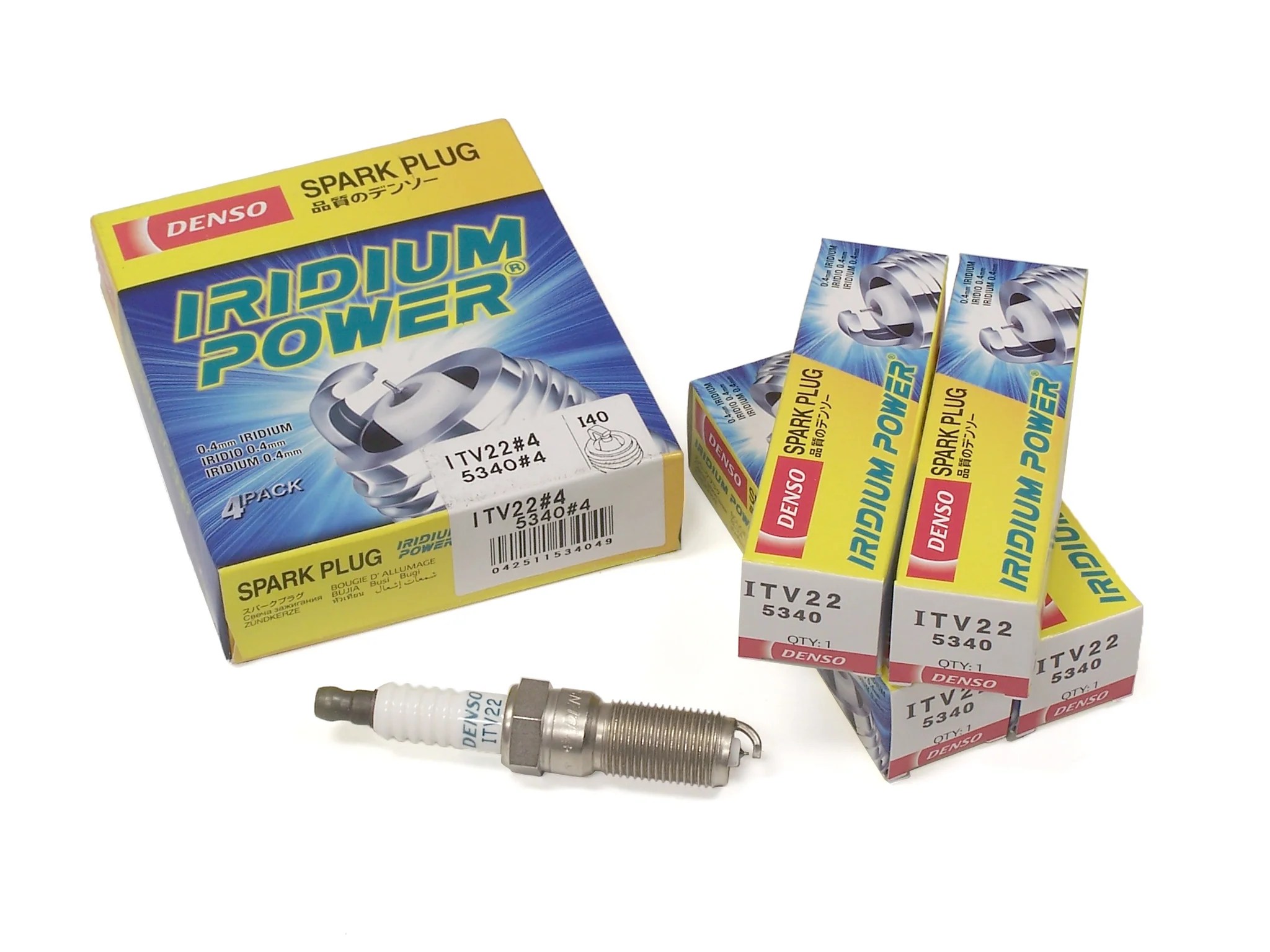 Denso (5340) ITV22 Iridium Power Spark Plug 1 step colder Pack of 4 FSWERKS