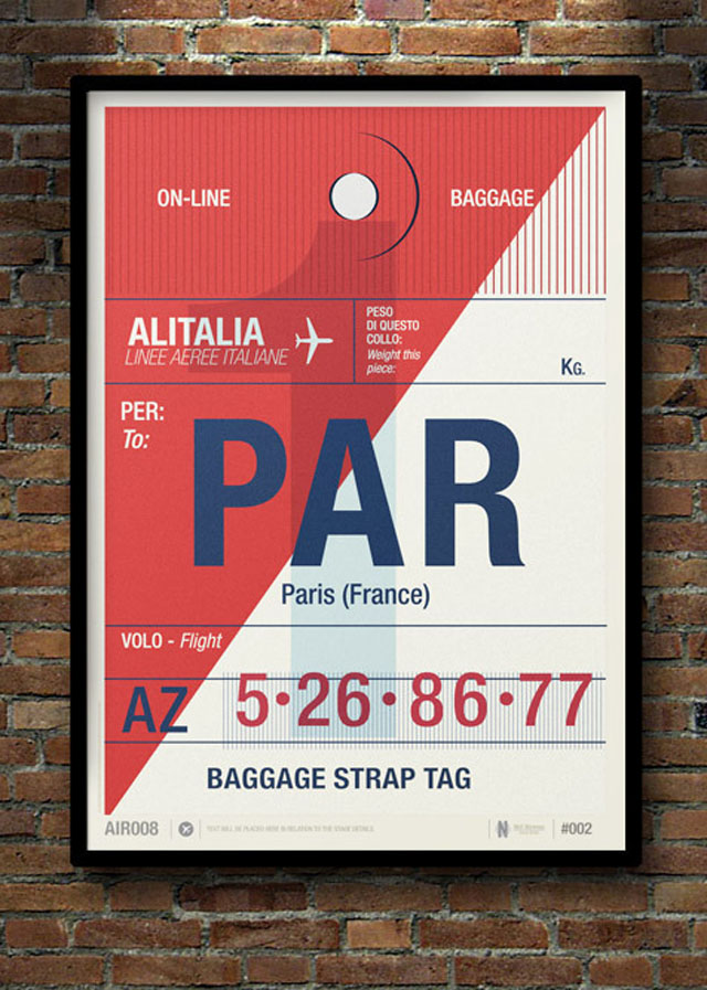 Flight Tag Prints Feel Desain your daily dose of creativity