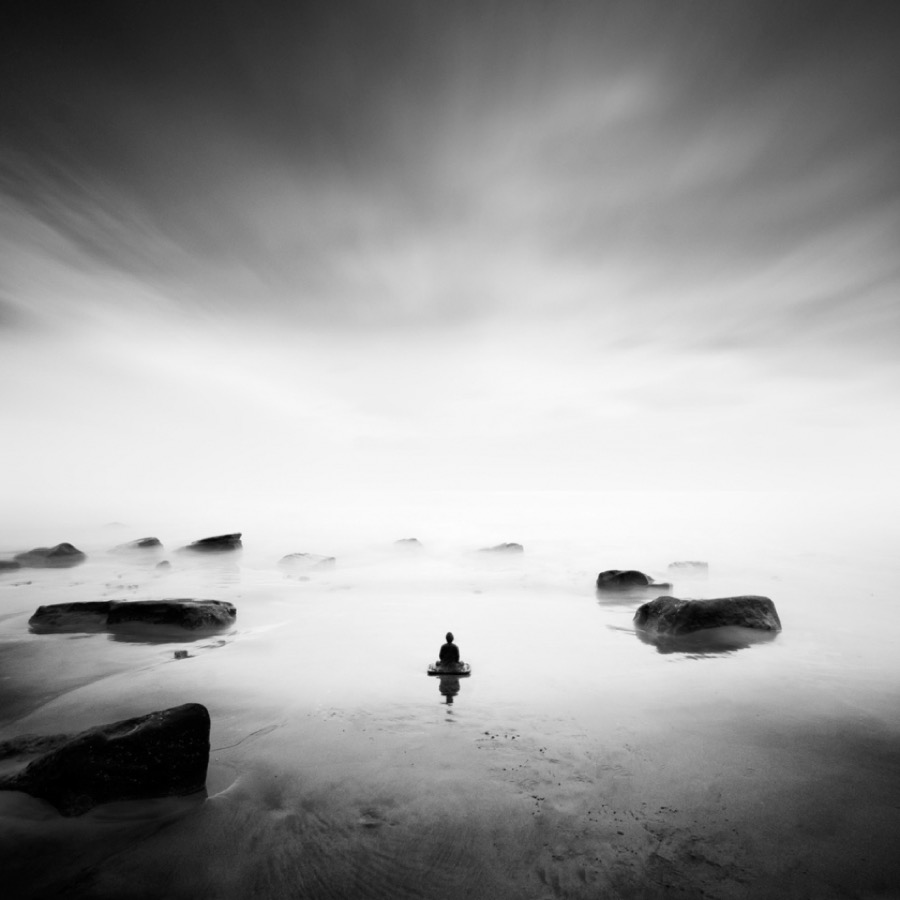 Buddha Zen Black and White Photography Media