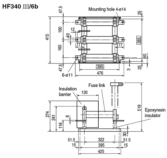 Current limiting power fuses E,SCF,JC series Fuji Electric FA