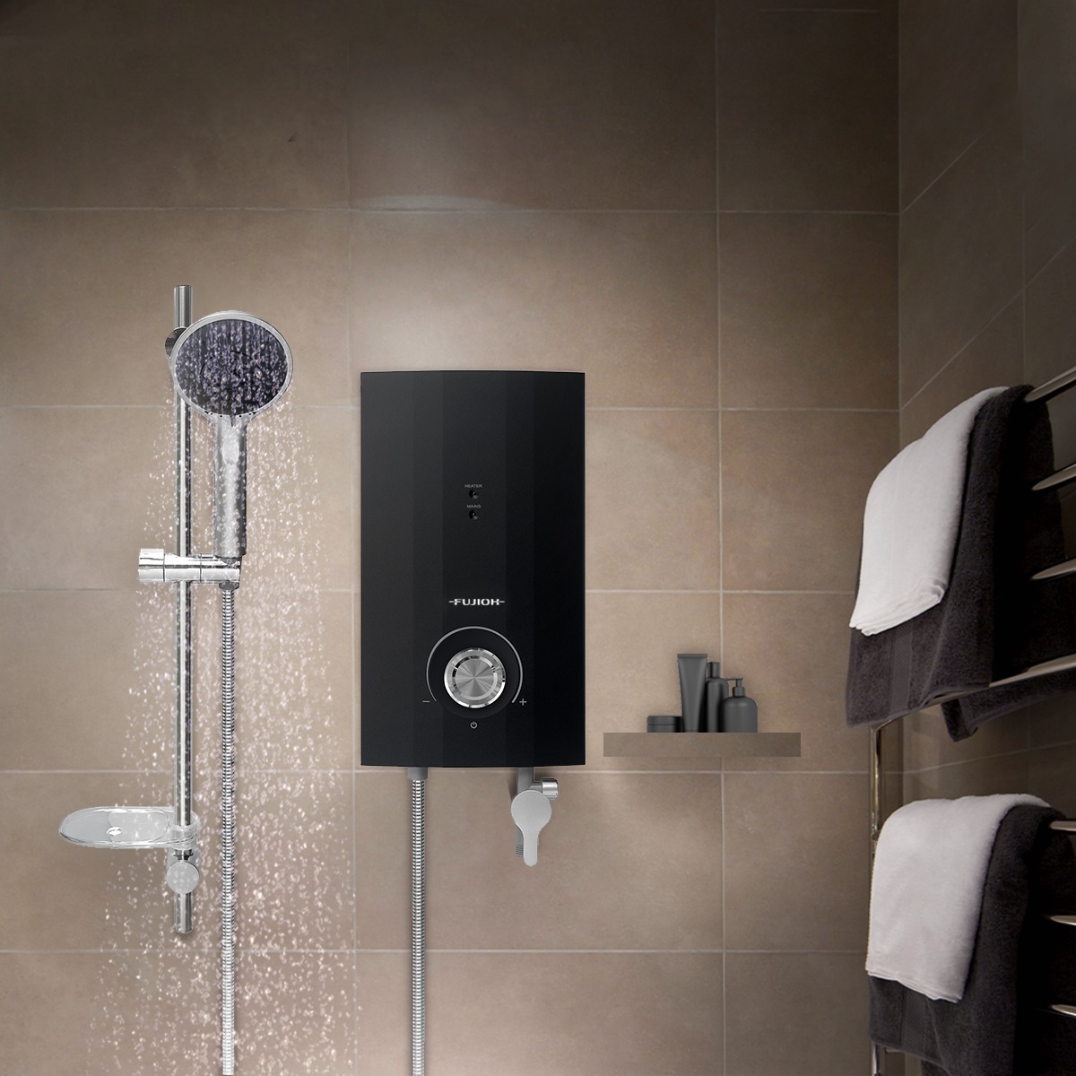 FZWH5033D Instant Water Heater with Hand Shower FUJIOH Singapore