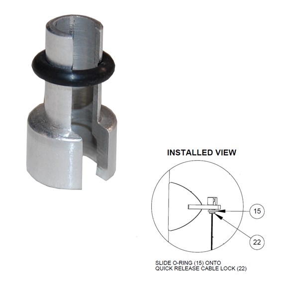 3/16" Quick Release Cable Lock with ORing Full Circle Padding
