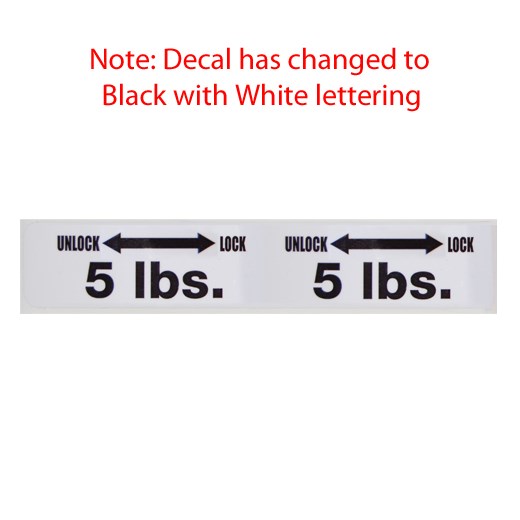 5 lb Addon Weight Decal Full Circle Padding