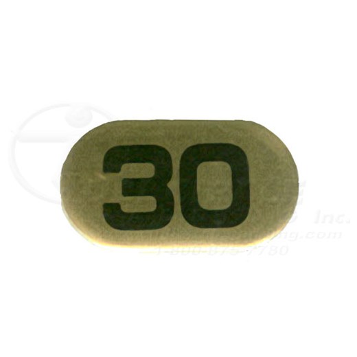 Gold Padded Dumbbell Sticker 30 lb Full Circle Padding