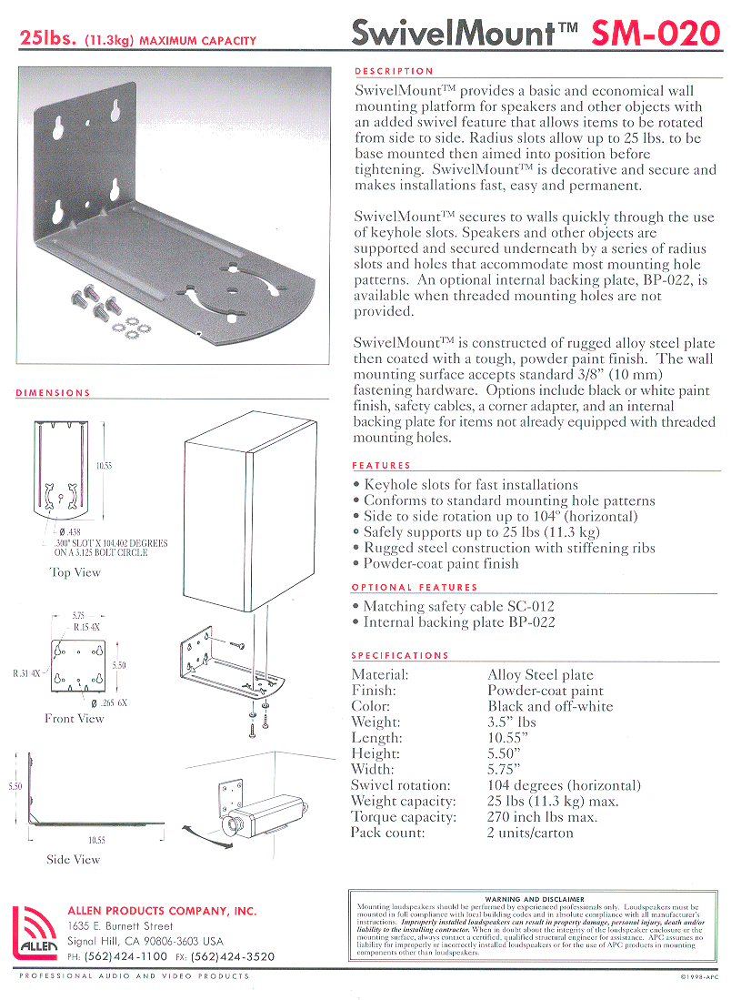 Allen Manuals and User Guides Full Compass Systems