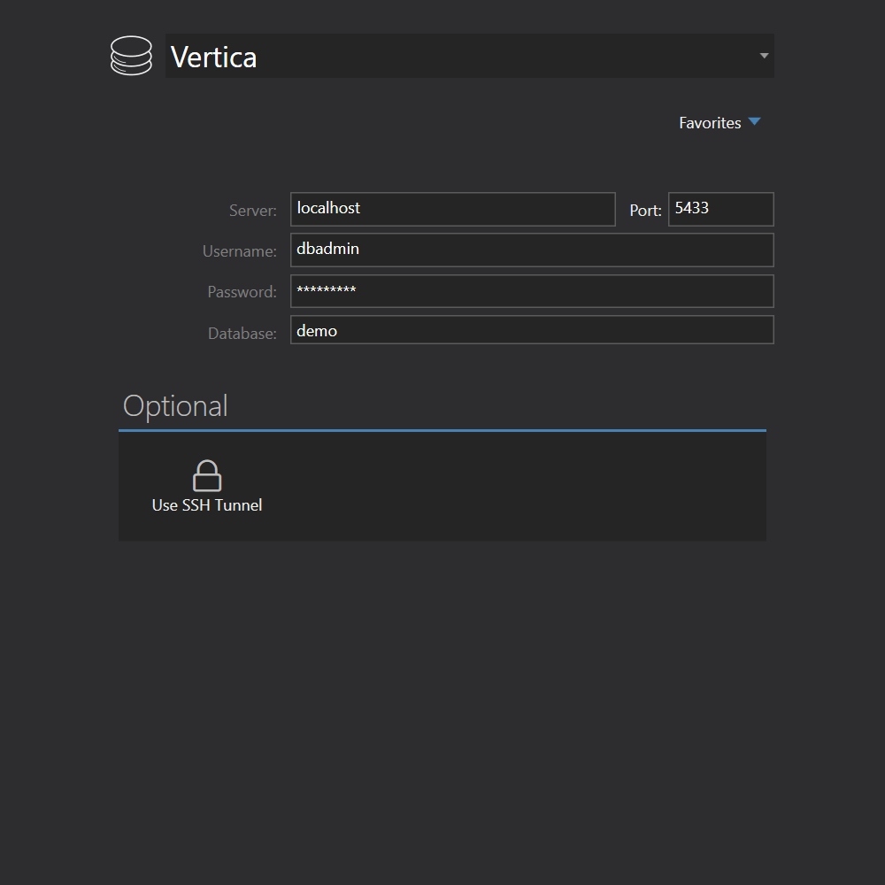Database connections • Vertica Full Convert