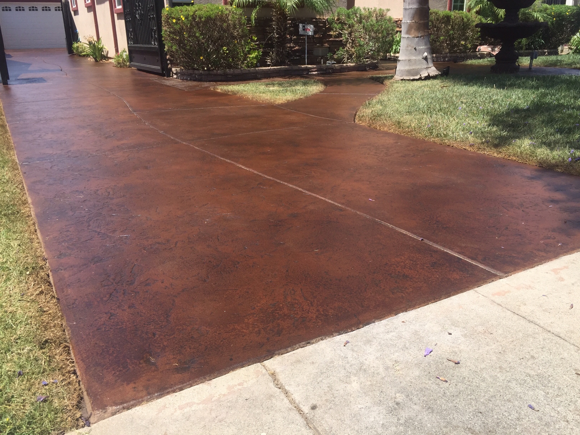 Concrete Driveway Staining in Tustin CA Fuller Concrete Staining