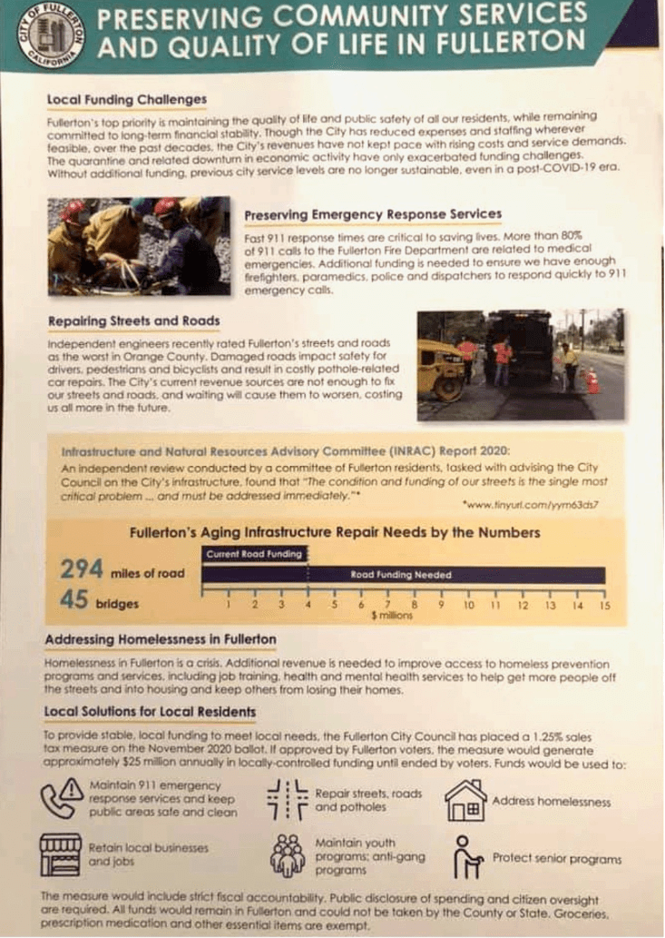 Fullerton Tax Friends For Fullerton's Future