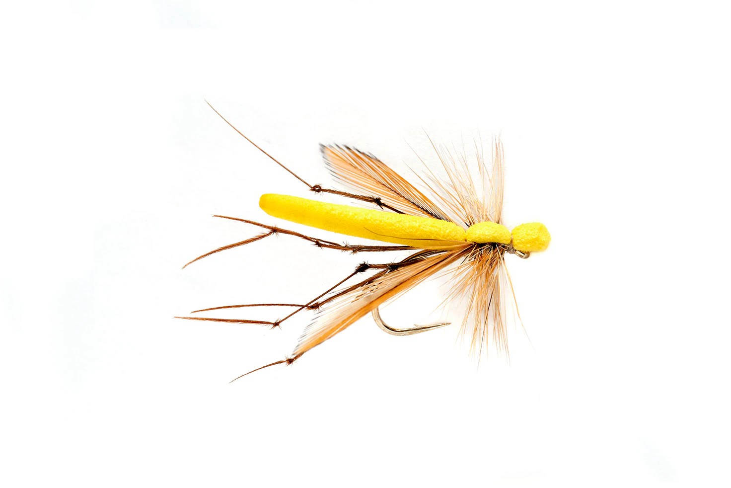 Yellow Foam Daddy S10 Fishing Fly Dry Flies Fulling Mill