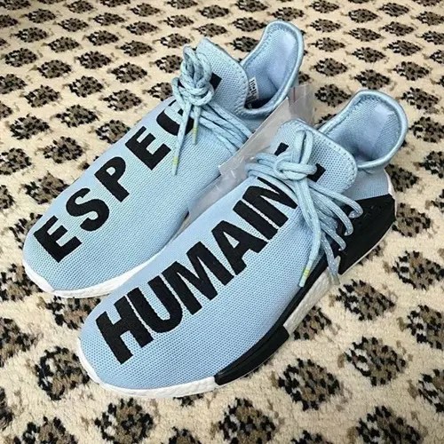 human race shoes mens silver