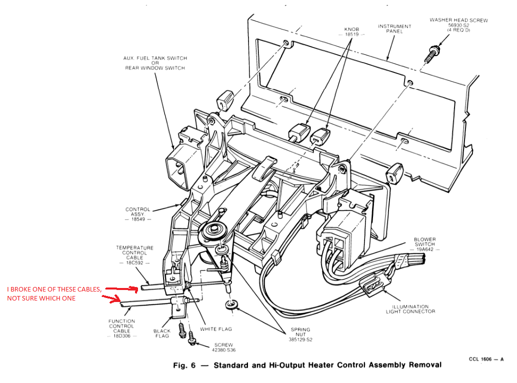 Heater Control Cable Issues | Bronco Forum - Full Size Ford Bronco Forum