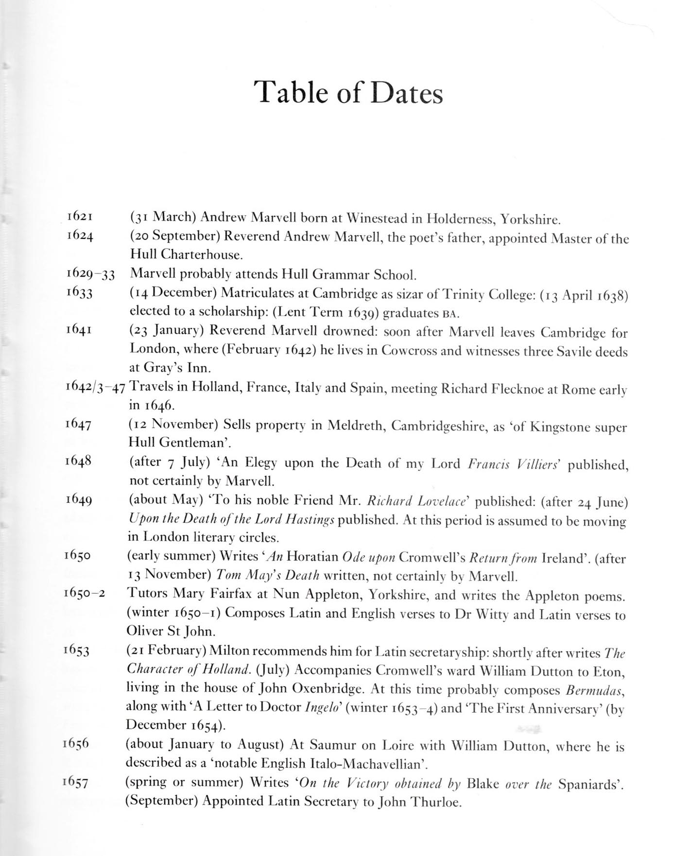 Andrew Marvell Research Guide, Poet and Politician, British Library