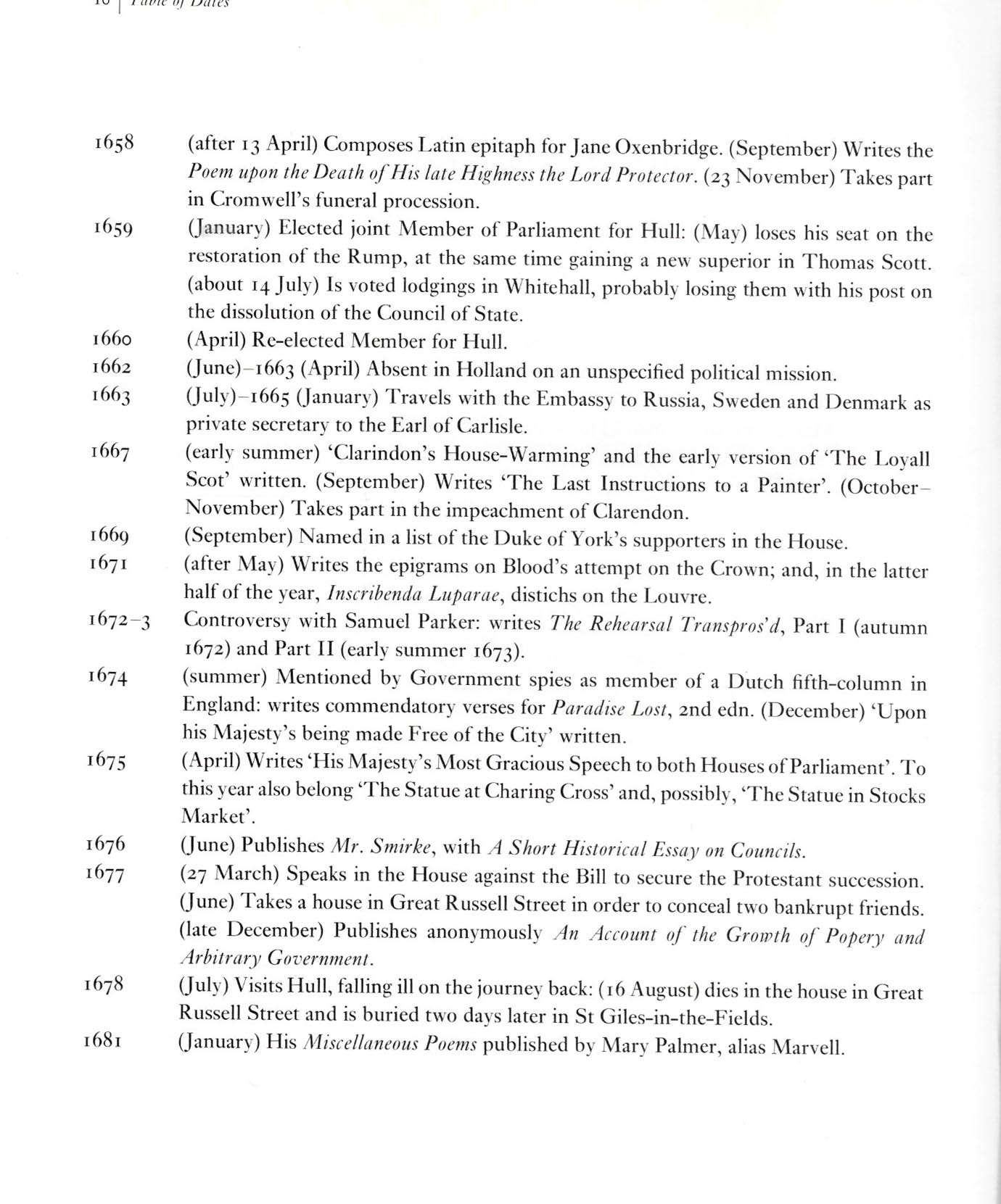 Andrew Marvell Research Guide, Poet and Politician, British Library