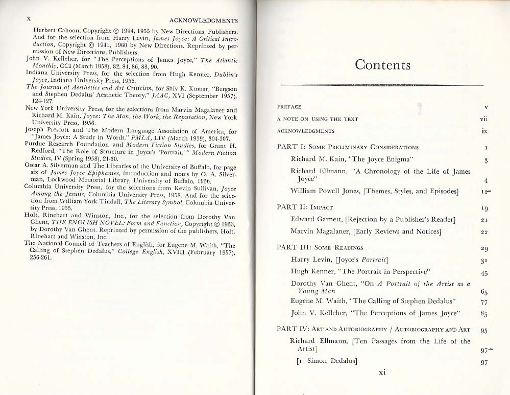 Research Guide, James Joyce, Portrait of the artist, casebook