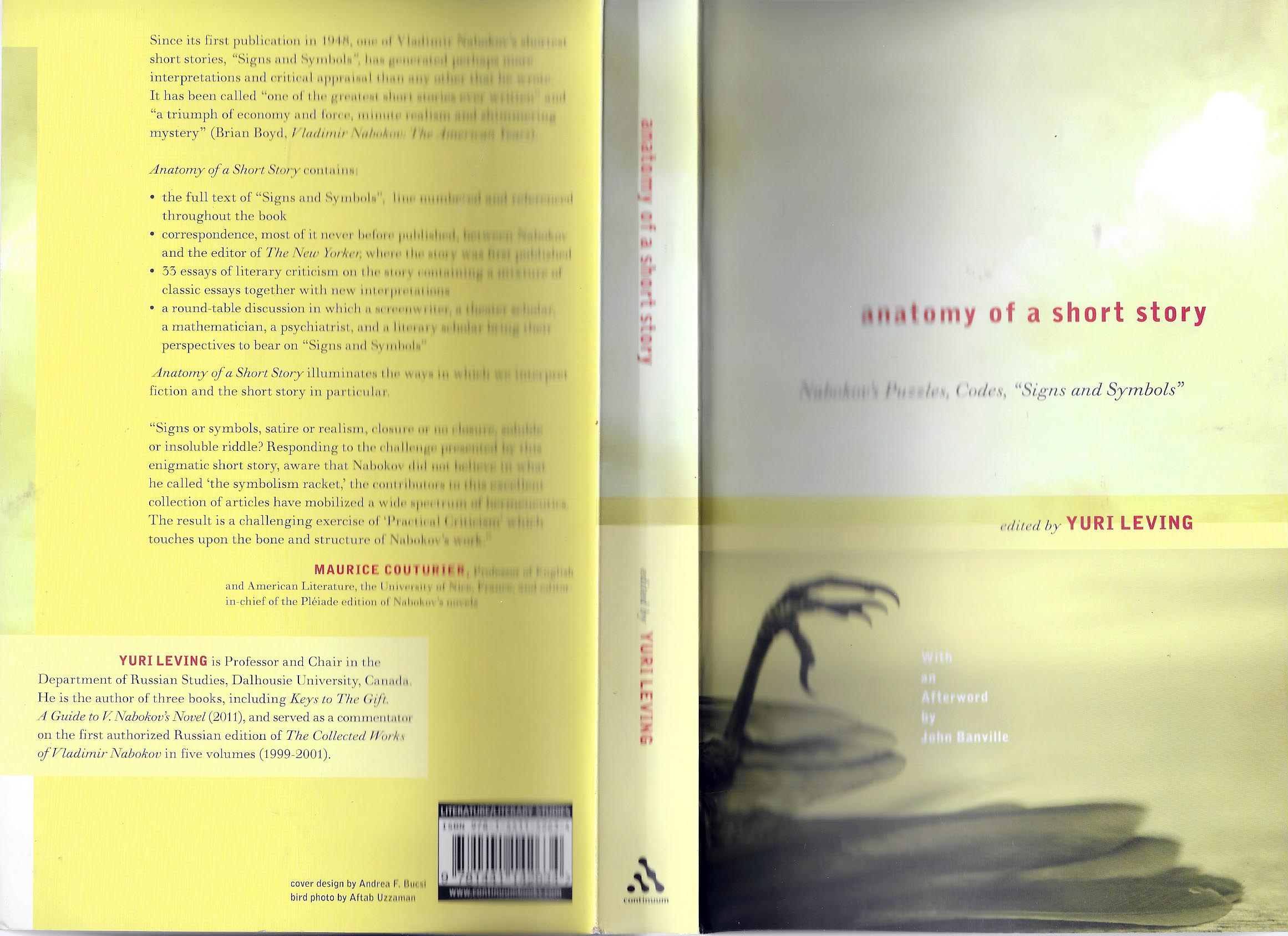 VLADIMIR NABOKOV, BIBLIO GUIDE ,ANATOMY OF A SHORT STOPRY SIGNS AND SYMBOLS