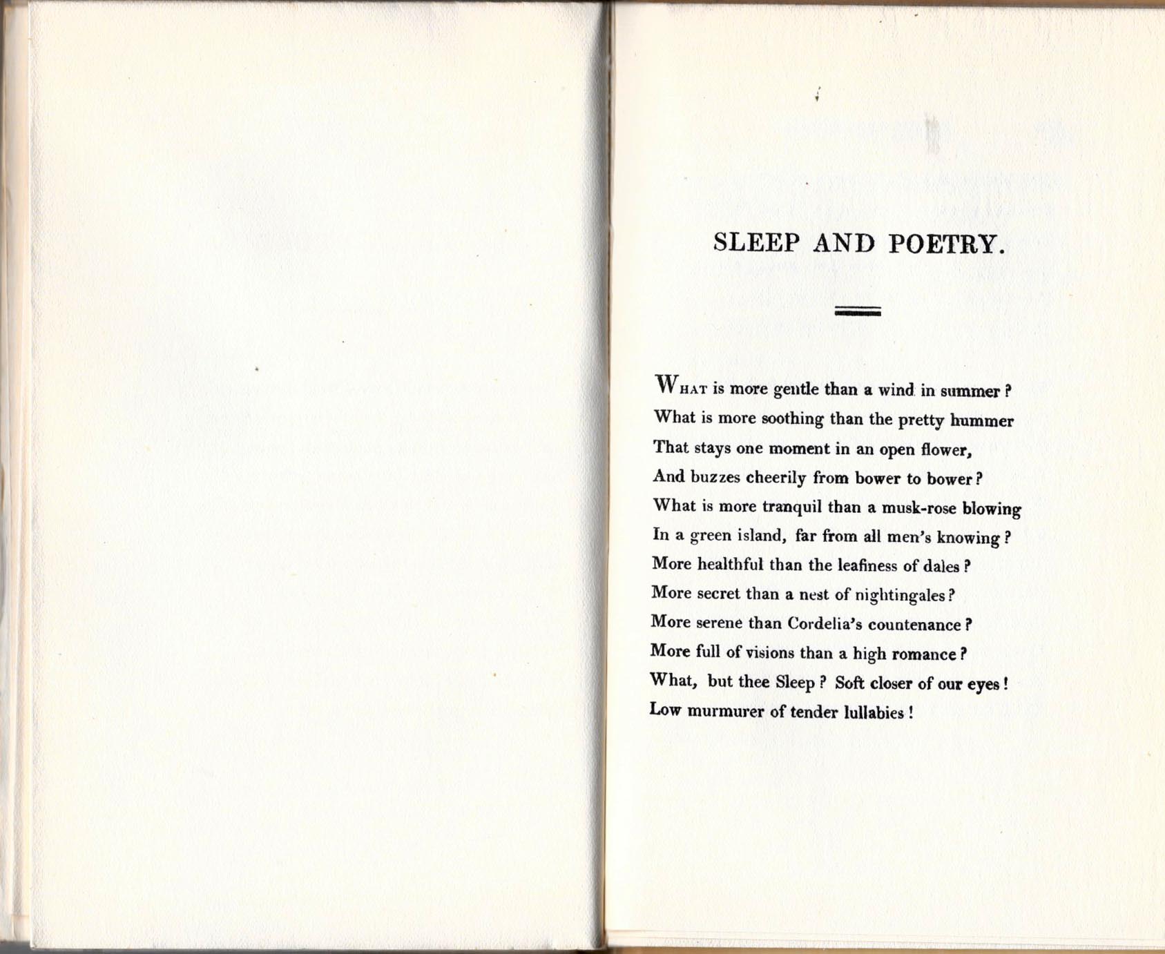 John Keats, Poems, indcative pages from the 1817 edition