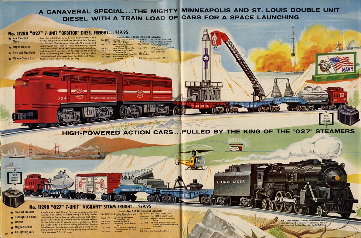 Miniaturisation Lionel Trains and Accessories 1962