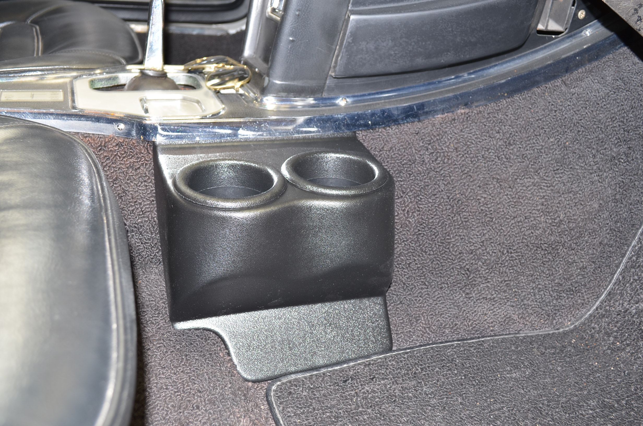 Double Travel Buddy Cup Holder for C2 Corvette in Black