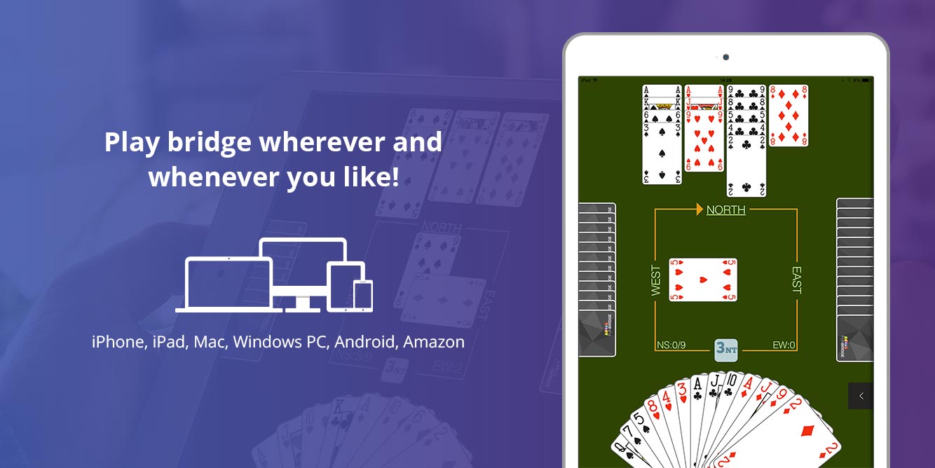 Learn how to play bridge on the Funbridge app lessons and exercises