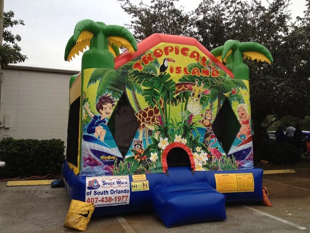 Tropical Island Rental Tropical Themed Bounce House Rental in Orlando