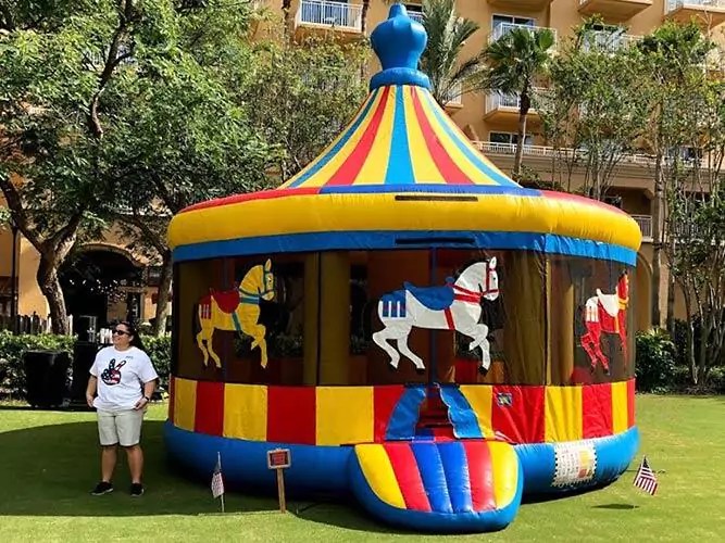 Carousel Themed Bounce House Rental Horse Bounce House in Orlando