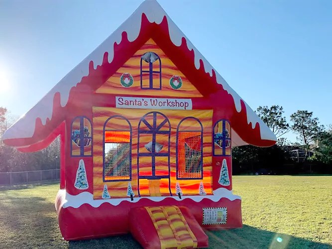 Santa’s Christmas Themed Bounce House Holiday Inflatables