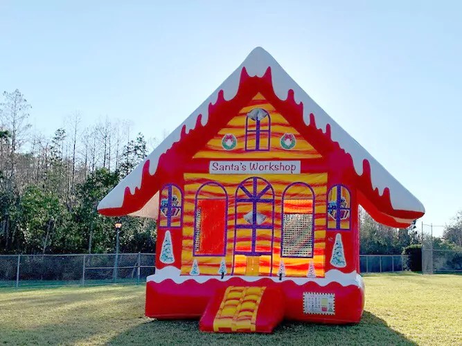 Santa’s Christmas Themed Bounce House Holiday Inflatables
