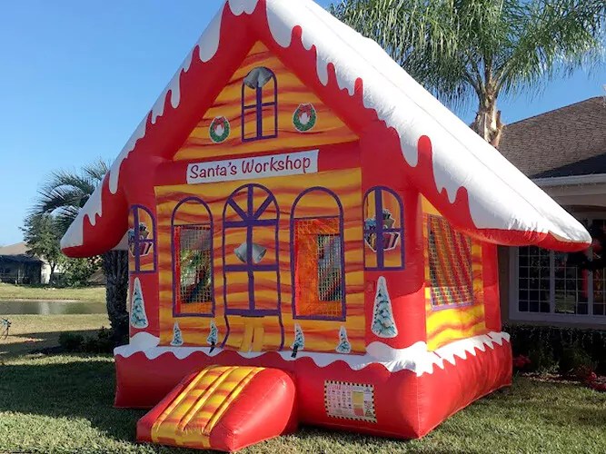 Santa’s Christmas Themed Bounce House Holiday Inflatables