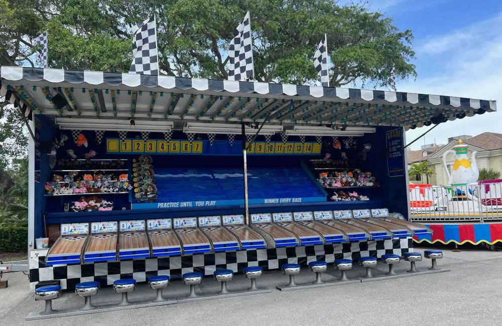 Derby Races Game Trailer RollABall Midway Game Rentals