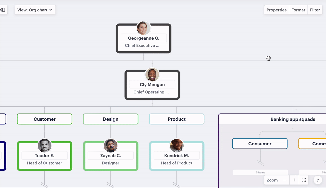 How to add and manage custom properties to your organizational chart