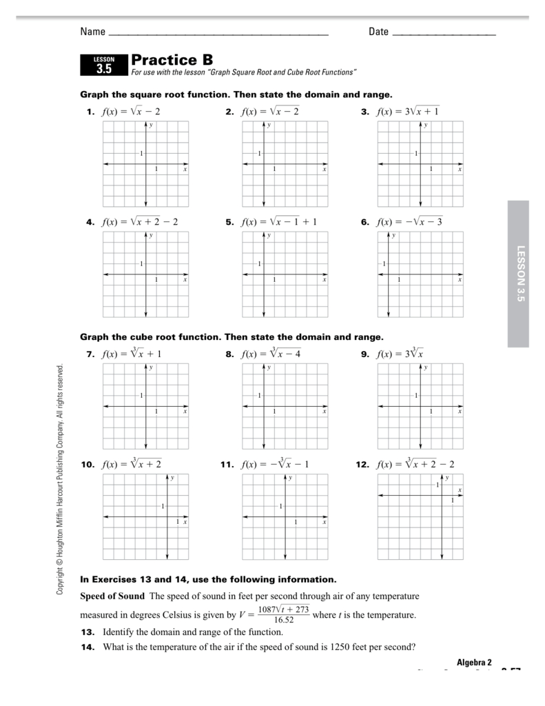 Graphing Square Root Functions Worksheet With Answers Function Worksheets