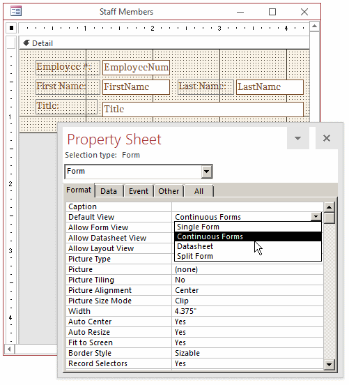 Microsoft Access Lessons Lesson 12 Form Layout