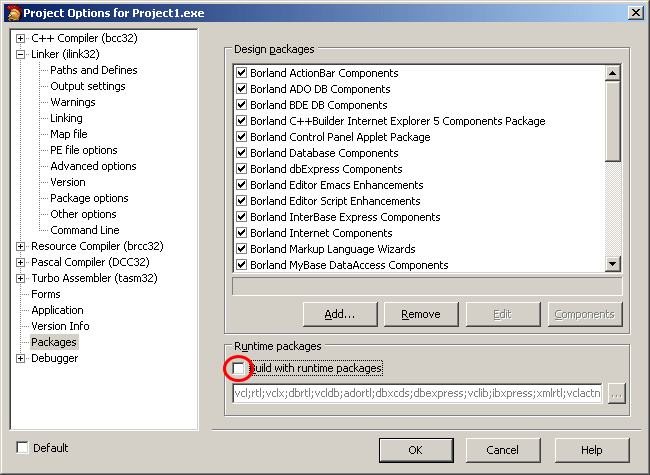 C++Builder Topics Creating an Executable
