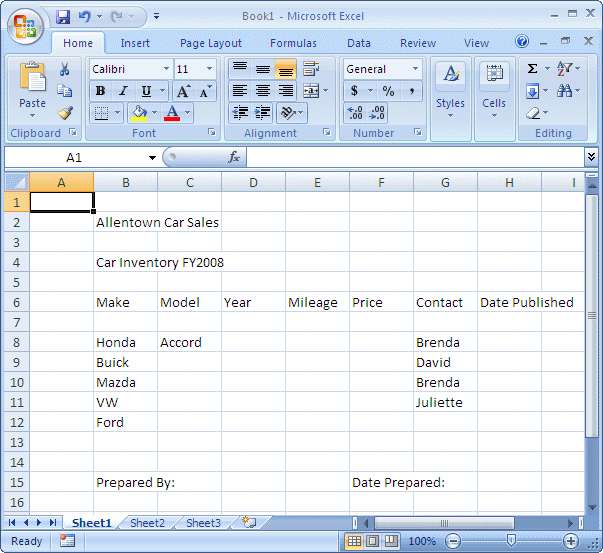 Microsoft Excel Tutorial Lesson 09 Introduction to Data Entry
