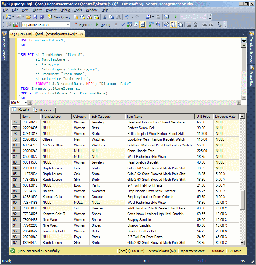 Microsoft SQL Server Lesson 14 Sorting Records