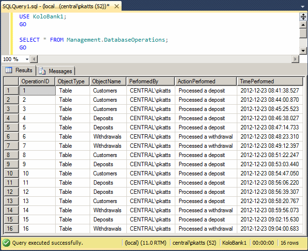 Microsoft SQL Server Lesson 41 Triggers