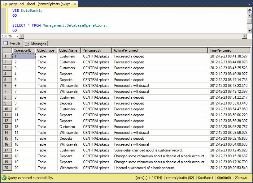 Microsoft SQL Server Lesson 41 Triggers
