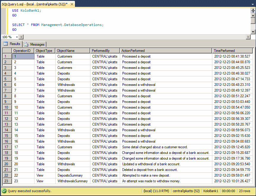 Microsoft SQL Server Lesson 41 Triggers