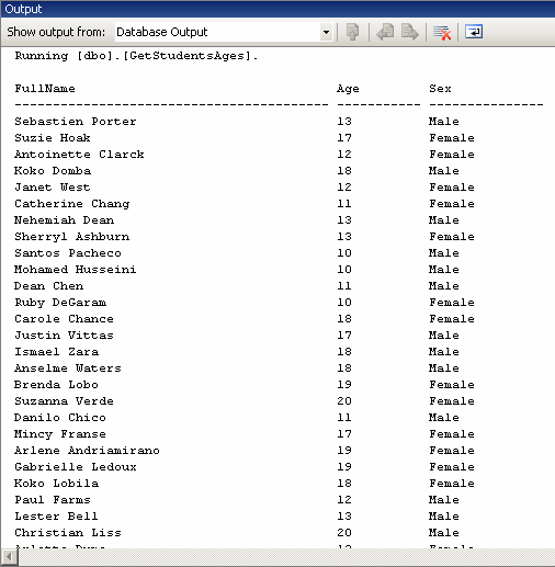 Microsoft Visual Basic Databases Stored Procedures