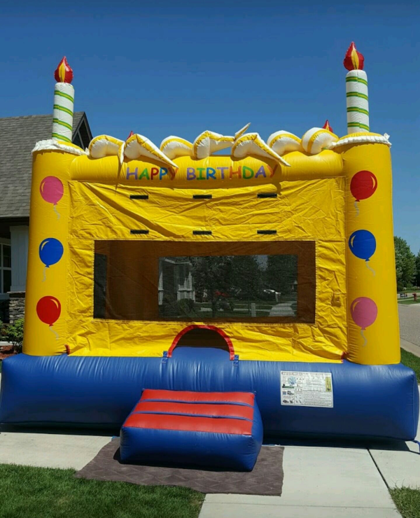 15X15 Birthday Cake Moonwalk FundaRental