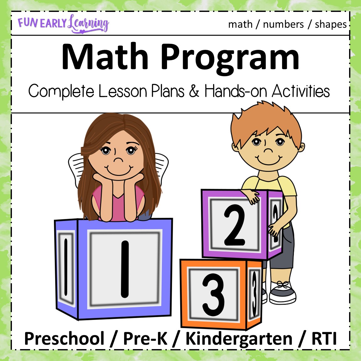Preschool Math Program / Curriculum with Guided Lessons & Activities