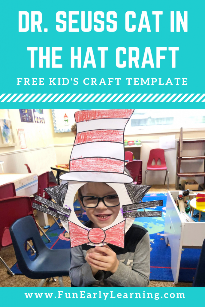 Dr. Seuss Cat in the Hat Paper Plate Kid's Craft with Free Template
