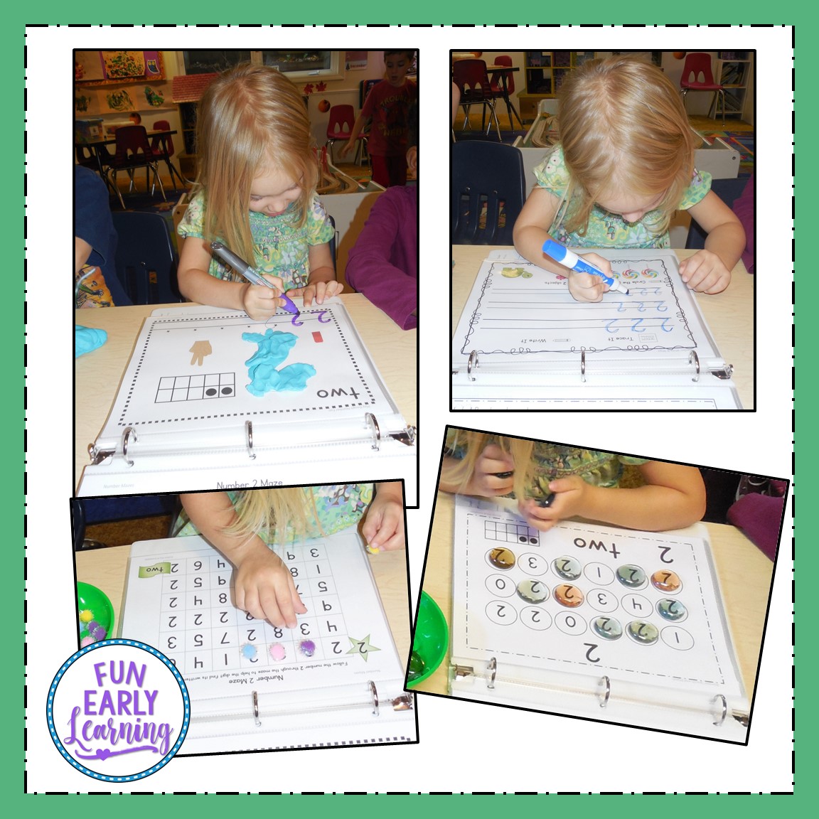 Learning Numbers Handson Activities Binder for Preschool, Kinder, & RTI