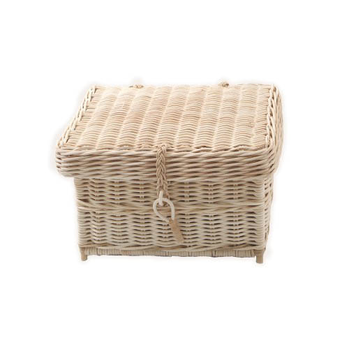 Biodegradable Rattan Cane Ashes Casket Rectangular Urn