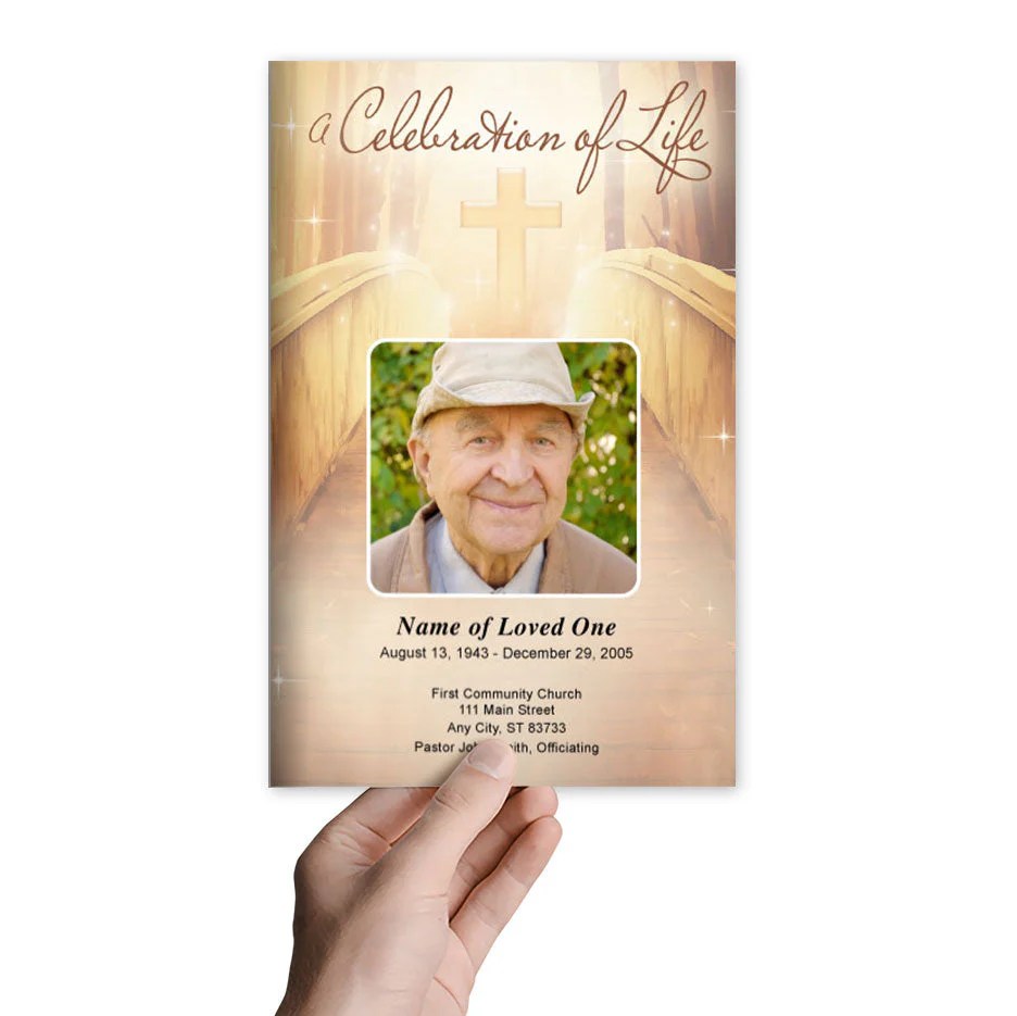 Crossing Funeral Program Template DIY Funeral Programs Funeral ProgramSite Funeral Programs