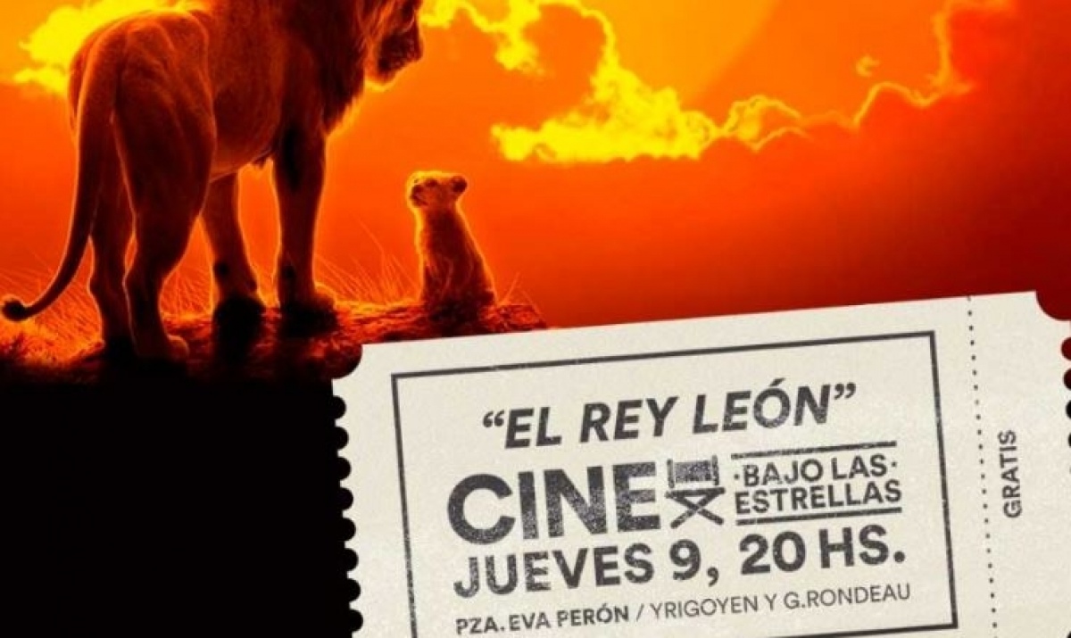 Cine bajo las estrellas en Funes proyectará El Rey León