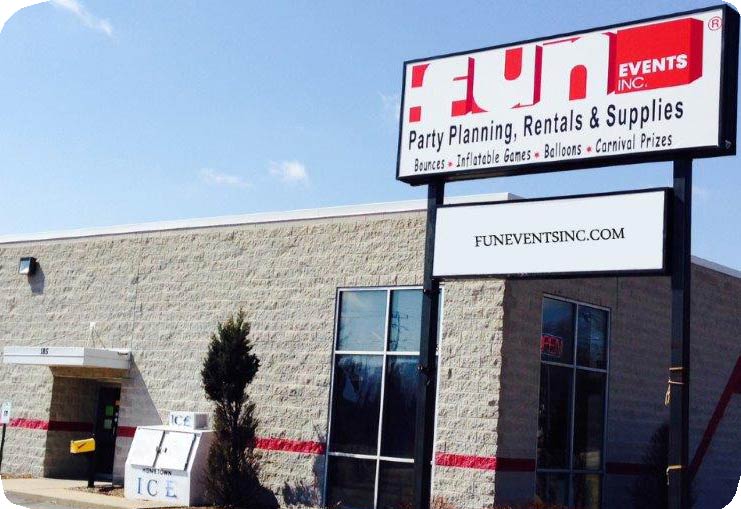 Retail Party Supply Store, Oak Creek, Milwaukee Wisconsin Fun Events Inc.