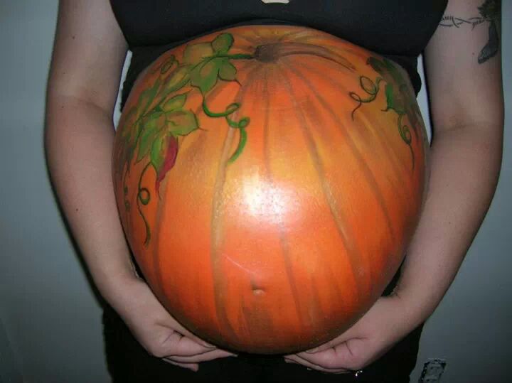 pregnant belly painting fall pumpkin « Funtastic Faces and Body Art