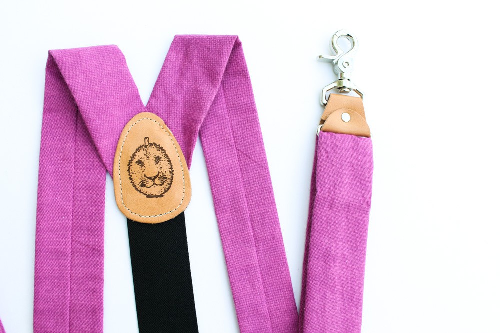 Pink Snap Hook Suspenders Durian The Lyon