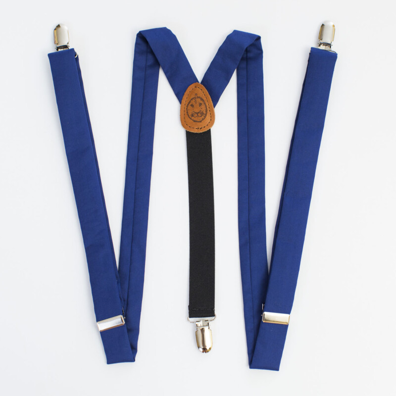 Navy Blue Sateen 1" ClipOn Women's Suspenders durian & the Lyon